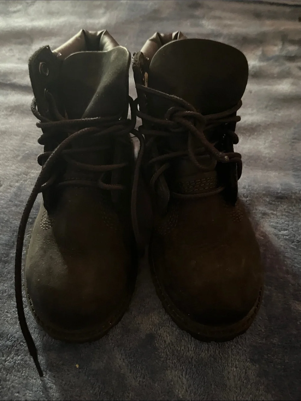 Timberland Kids Black Brown Lace-Up Boots